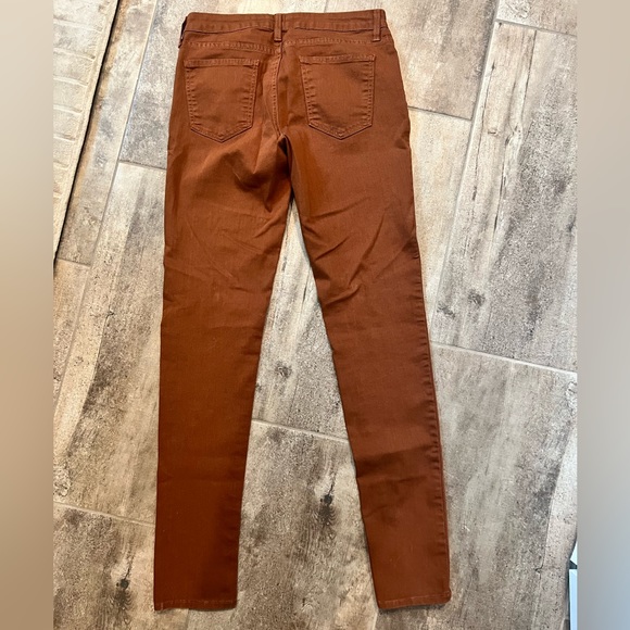 Just USA Mid Rise Burnt Orange Denim Jeans Stretch Skinny-Size 9 - Picture 2 of 4